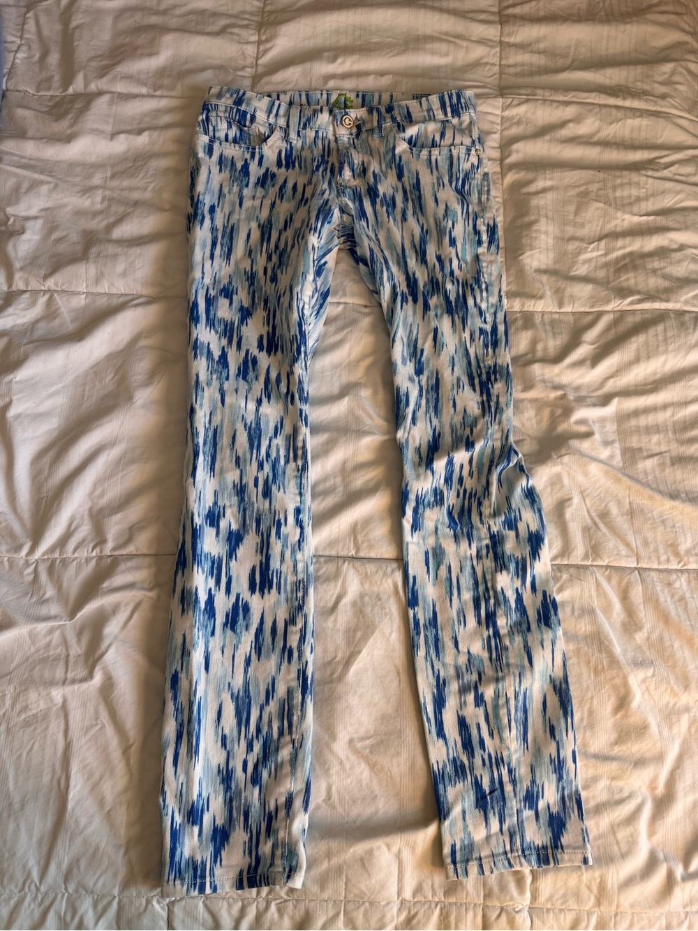 C. Wonder Skinny Jeans Blue & White Ikat Print Women’s size 27 Trendy